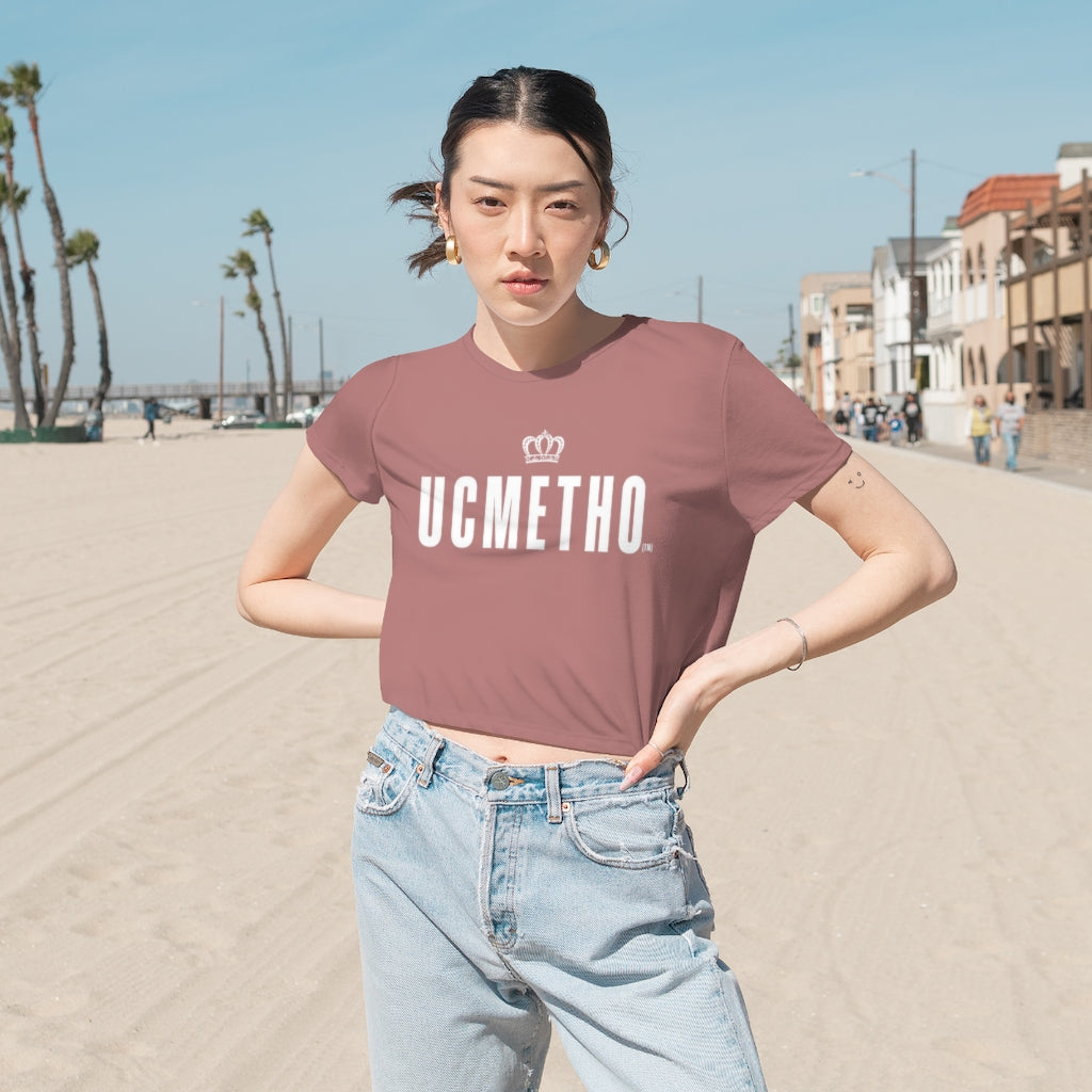 UCMETHO Women's Flowy Cropped Tee