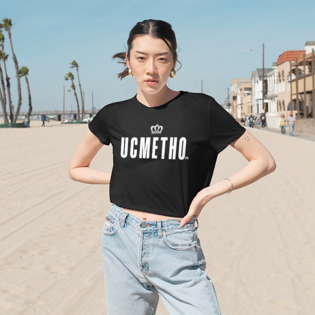 UCMETHO Women's Flowy Cropped Tee